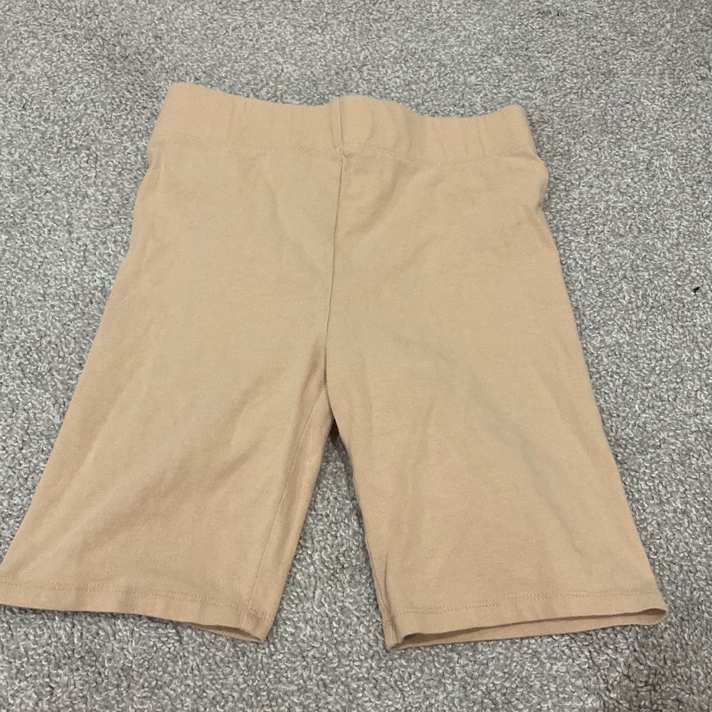 Tan biker shorts